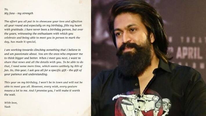 KGF Star Yash open letter to his fans KGF Star Yash open letter to his fans