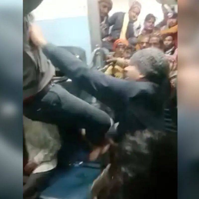 Train Ticket Checkers Viciously Assault Passenger Kick Him In The Face