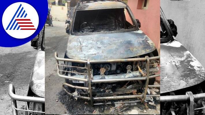 At night they poured petrol on the parked car and set it on fire At night they poured petrol on the parked car and set it on fire