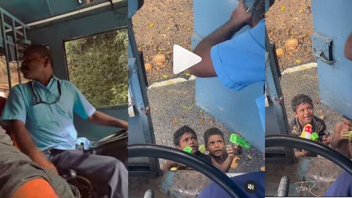Kerala Bus driver humanitarian work makes people teary eyes video goes viral akb Kerala Bus driver humanitarian work makes people teary eyes video goes viral akb