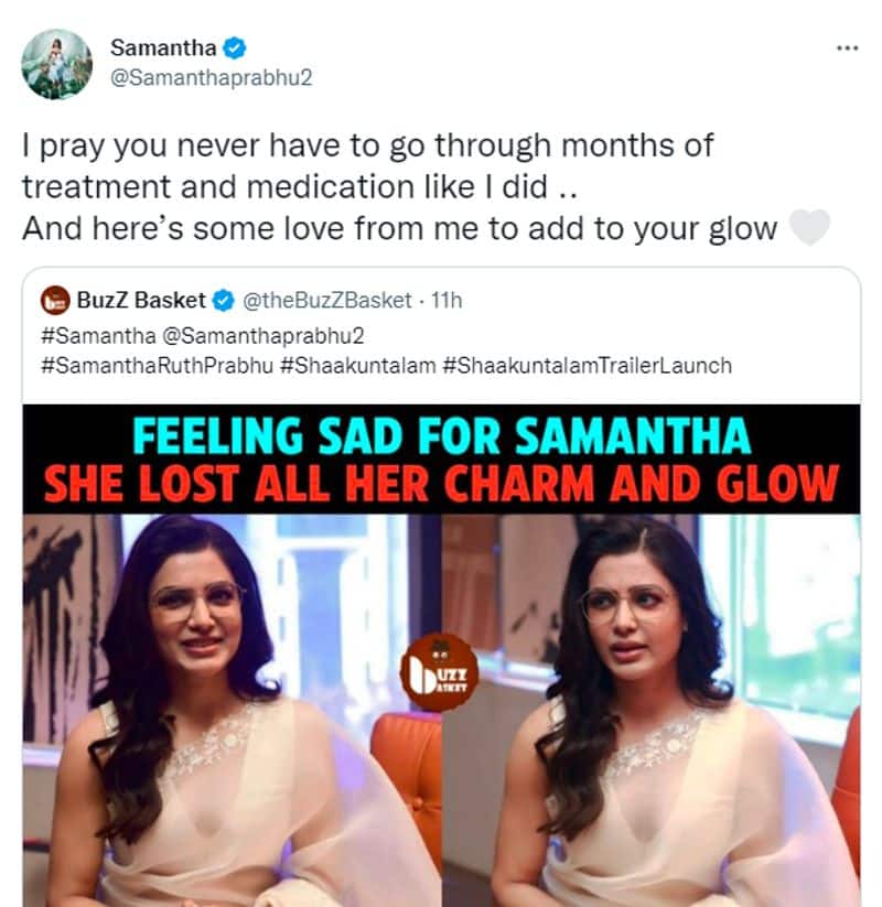samantha befitting reply to netizen who post she lost her charm