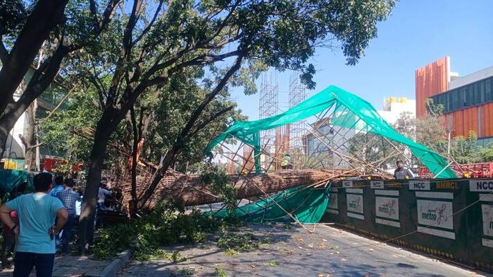Under construction Metro pillar collapses in Bengaluru Under construction Metro pillar collapses in Bengaluru