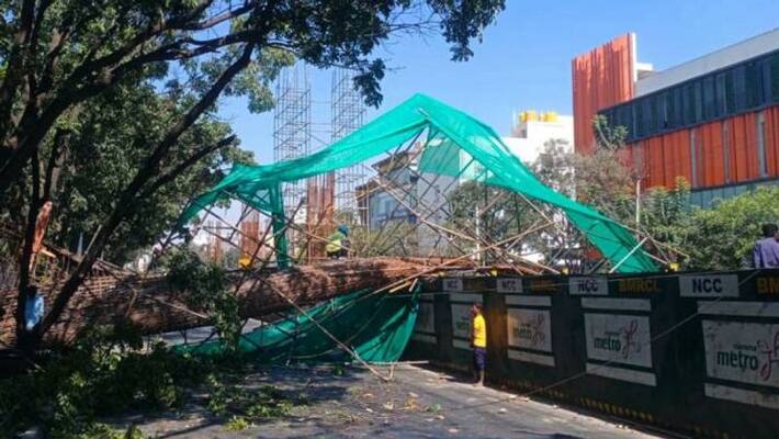 Metro pillar collapsed in Bengaluru Metro pillar collapsed in Bengaluru