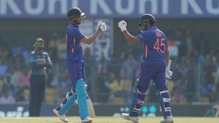 INDvsSL : Rohit Sharma and Shubman Gill Put on Century Stand, Hitman Completes 47 th ODI Fifty INDvsSL : Rohit Sharma and Shubman Gill Put on Century Stand, Hitman Completes 47 th ODI Fifty