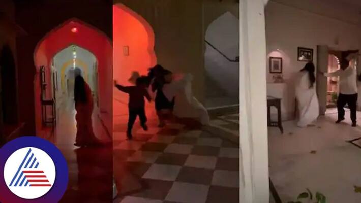 Woman Dresses Up As Bhool Bhulaiyaas Monjulika To Scare People Vin Woman Dresses Up As Bhool Bhulaiyaas Monjulika To Scare People Vin