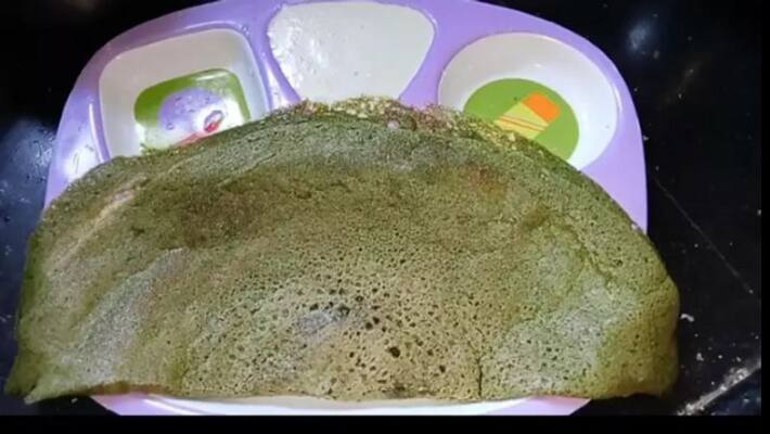 How to make Thoothuvalai Spinach Dosa in Tamil How to make Thoothuvalai Spinach Dosa in Tamil