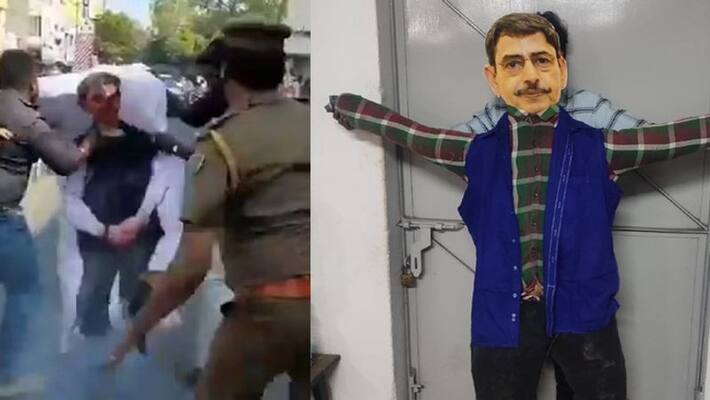 Governer rn ravi portrait burnt in coimbatore Governer rn ravi portrait burnt in coimbatore