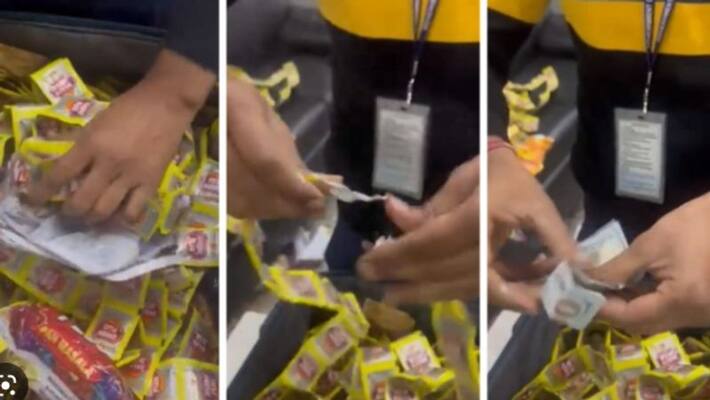 Man caught smuggling 40000 dollars in pan masala packets Man caught smuggling 40000 dollars in pan masala packets