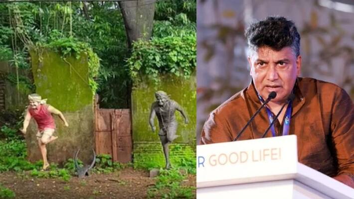odiyan statue of mohanlal went missing from office premise of va shrikumar odiyan statue of mohanlal went missing from office premise of va shrikumar