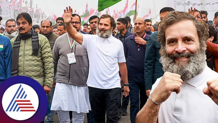 A man tries to hug Rahul Gandhi at the Bharat Jodo Yatra in Punjab, breaching security. A man tries to hug Rahul Gandhi at the Bharat Jodo Yatra in Punjab, breaching security.