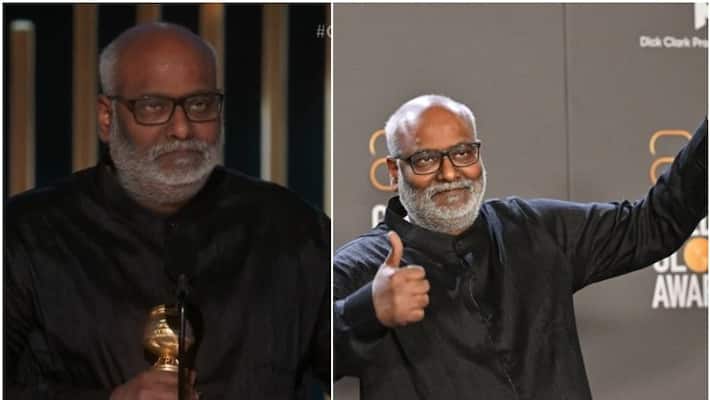 golden globes; In MM Keeravani Speech For Naatu Naatu Wife Srivalli Gets Special Mention sgk golden globes; In MM Keeravani Speech For Naatu Naatu Wife Srivalli Gets Special Mention sgk