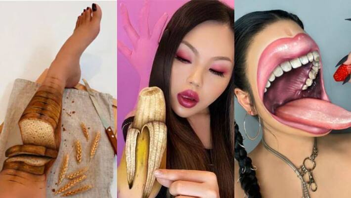 Make Up Artist Creates Realistic Artwork On Her Body Make Up Artist Creates Realistic Artwork On Her Body