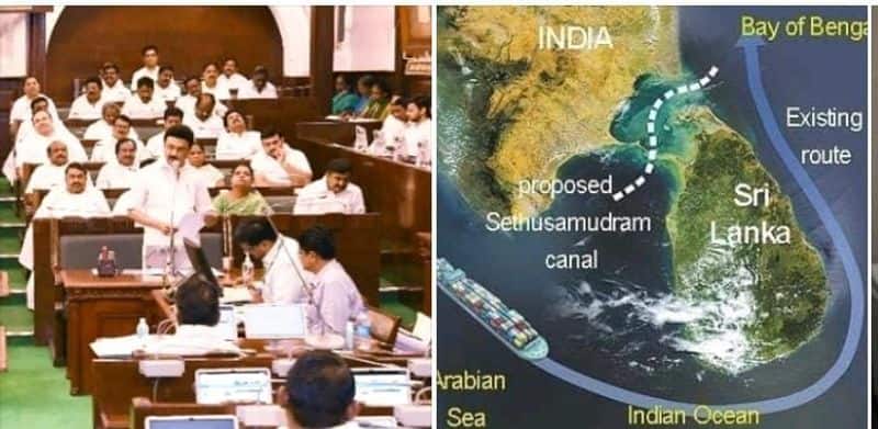 Nainar Nagendran has insisted that the Setu Samudra project should be implemented in a way that does not harm the footprints of Lord Rama