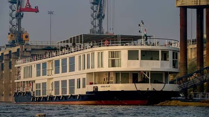 PM Modi launches off the MV Ganga Vilas, the world's longest river trip, in Varanasi. PM Modi launches off the MV Ganga Vilas, the world's longest river trip, in Varanasi.