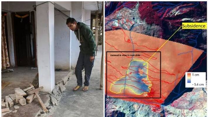 Joshimath Sinking subsidence zone sank 5 4cm in 12 days ISRO releases satellite images san Joshimath Sinking subsidence zone sank 5 4cm in 12 days ISRO releases satellite images san