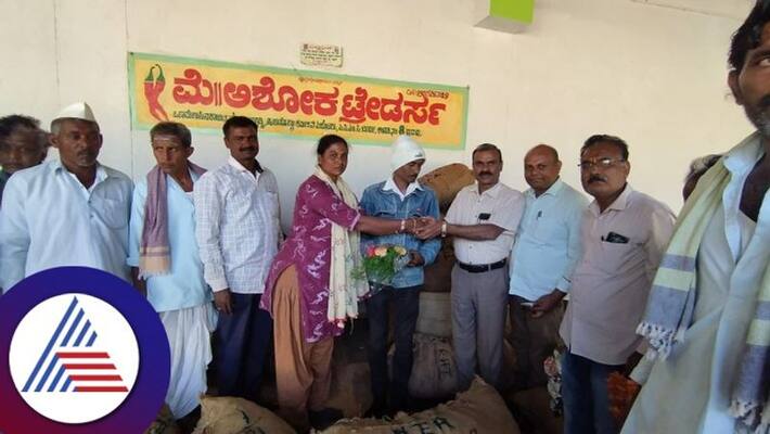 Gadag farmer gets record Rs 72,999 quintals of chilli gow Gadag farmer gets record Rs 72,999 quintals of chilli gow
