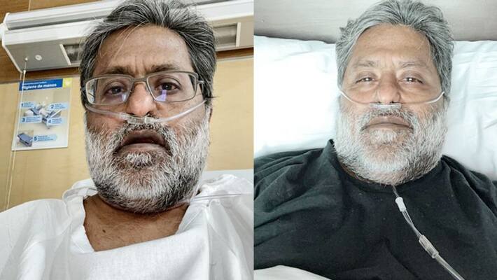 Lalit Modi who was admitted to the hospital with Covid and Pneumonia... Treatment with 24/7 external oxygen support Lalit Modi who was admitted to the hospital with Covid and Pneumonia... Treatment with 24/7 external oxygen support