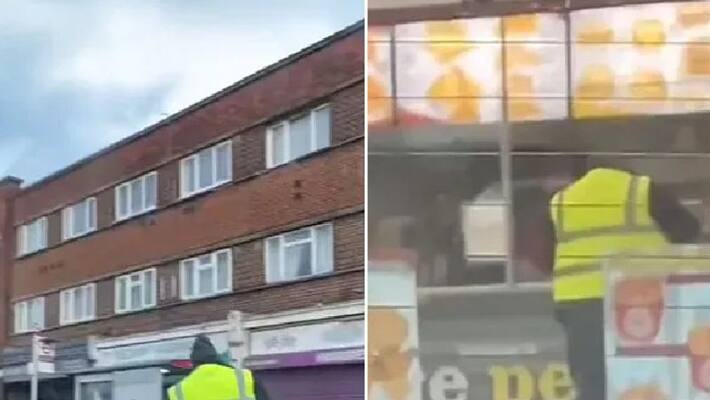 driver stops the bus and buying chicken while passengers waiting inside the vehicle driver stops the bus and buying chicken while passengers waiting inside the vehicle