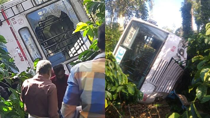KSRTC bus overturned 50 feet injuring nine people KSRTC bus overturned 50 feet injuring nine people