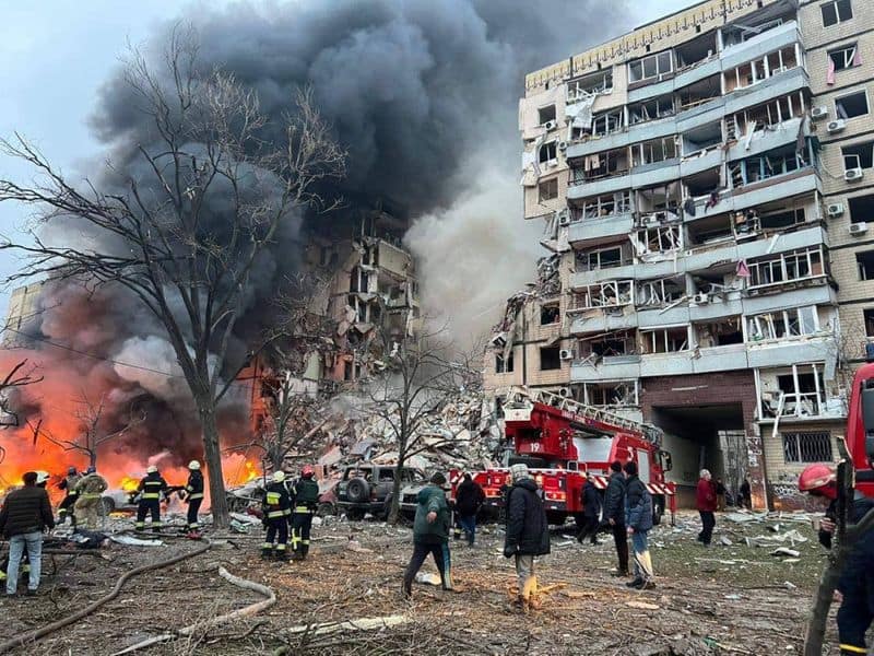 Russian strikes hit targets across Ukraine, at least 12 dead in Dnipro