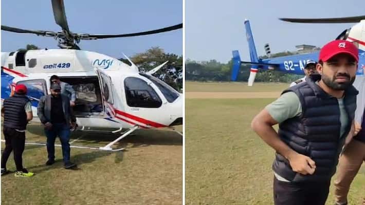 Mohammad Rizwan landed in a helicopter exactly 1 hour before the start of the BPL T20 match Mohammad Rizwan landed in a helicopter exactly 1 hour before the start of the BPL T20 match