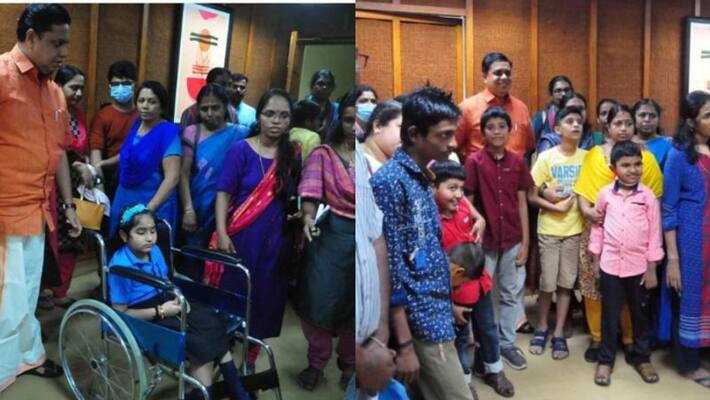 differentlyabled kids visits kerala assembly differentlyabled kids visits kerala assembly