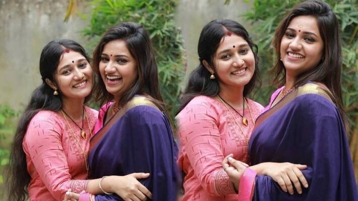 Actor Susmitha share her photo with co star Pratheeksha Actor Susmitha share her photo with co star Pratheeksha