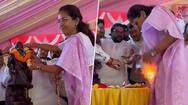 NCP MP Supriya Sule's saree catches fire at Pune event