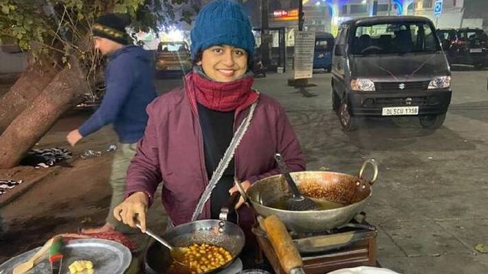 Woman with MA in English sells tea at Delhi Cantonment area ray Woman with MA in English sells tea at Delhi Cantonment area ray