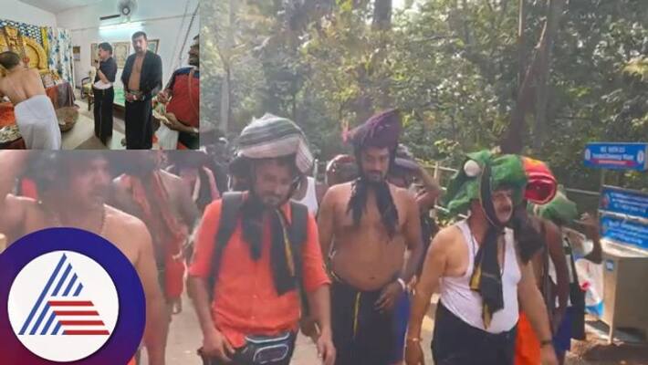 Home Minister Araga Gyanendra during Irumudi to visit Ayyappa Swami sat Home Minister Araga Gyanendra during Irumudi to visit Ayyappa Swami sat