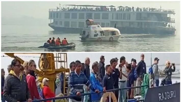 ganga vilas cruise ship did not stuck in bihars chhapra, clarifies union shipping ministry ganga vilas cruise ship did not stuck in bihars chhapra, clarifies union shipping ministry
