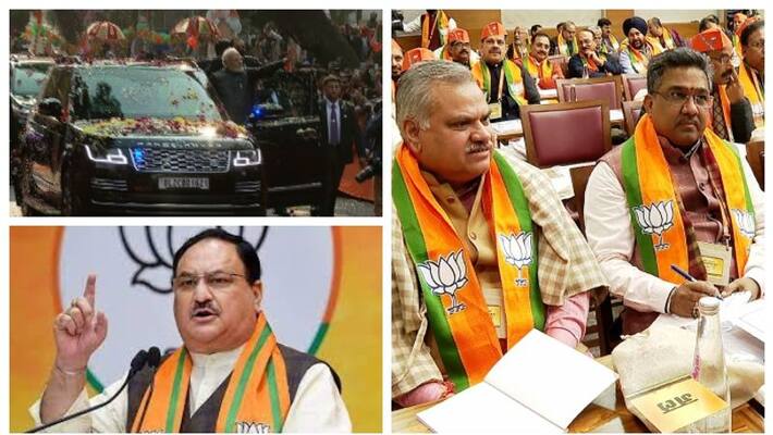 BJP s national executive committee meeting has started in Delhi to chalk out election strategies BJP s national executive committee meeting has started in Delhi to chalk out election strategies