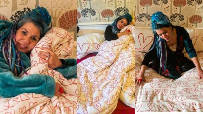 Woman Married Her Duvet at One of a kind Wedding Woman Married Her Duvet at One of a kind Wedding