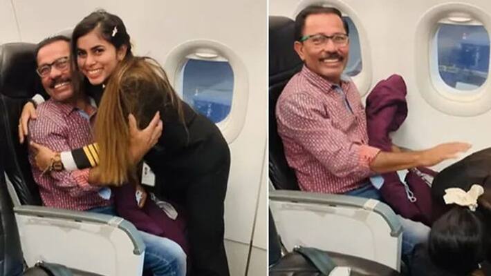 Pilot daughter touches fathers Feet before taking off video goes viral in social Media akb Pilot daughter touches fathers Feet before taking off video goes viral in social Media akb