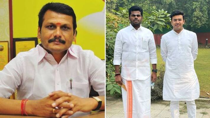 minister Senthil Balaji slams bjp Annamalai Tejasvi Surya indigo issue minister Senthil Balaji slams bjp Annamalai Tejasvi Surya indigo issue