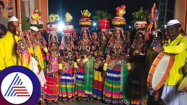 Lambani Women Welcome to Minister R Ashok to Machinal Tanda in Kalaburagi grg Lambani Women Welcome to Minister R Ashok to Machinal Tanda in Kalaburagi grg