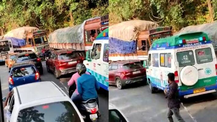 Kozhikode RTO filed a complaint against the car driver who obstructed the ambulance in Thamarassery Churam Kozhikode RTO filed a complaint against the car driver who obstructed the ambulance in Thamarassery Churam