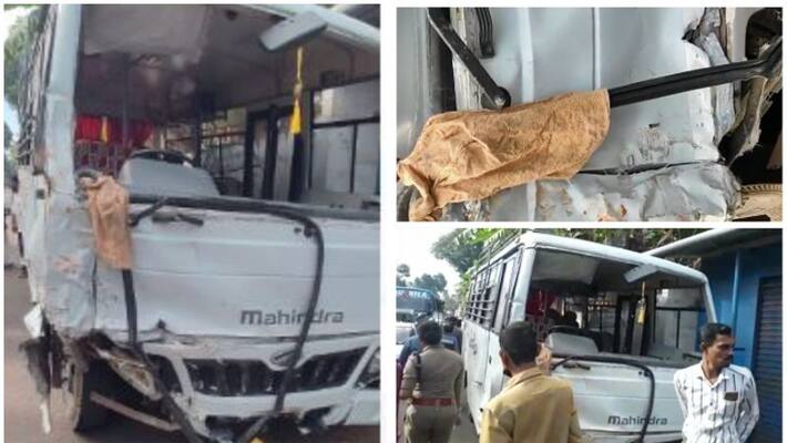 students injured in school bus accident at kollam students injured in school bus accident at kollam