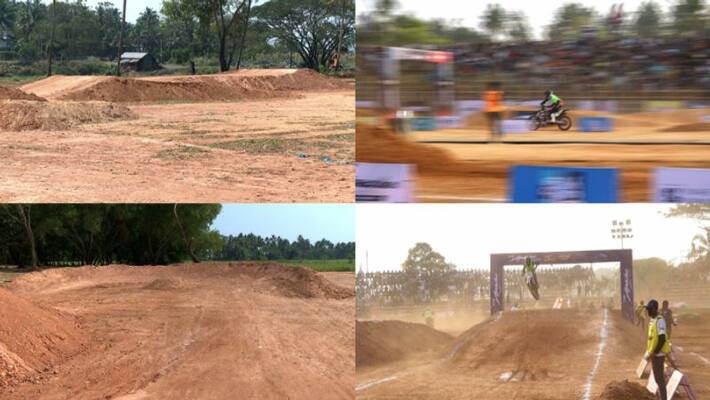 Thrissur farm field bike racing track bjp allegation Thrissur farm field bike racing track bjp allegation