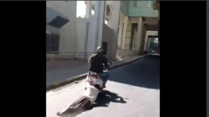 Bike rider pulls an old man 500 metres on a road in Bengaluru: booked for attempt to murder Bike rider pulls an old man 500 metres on a road in Bengaluru: booked for attempt to murder