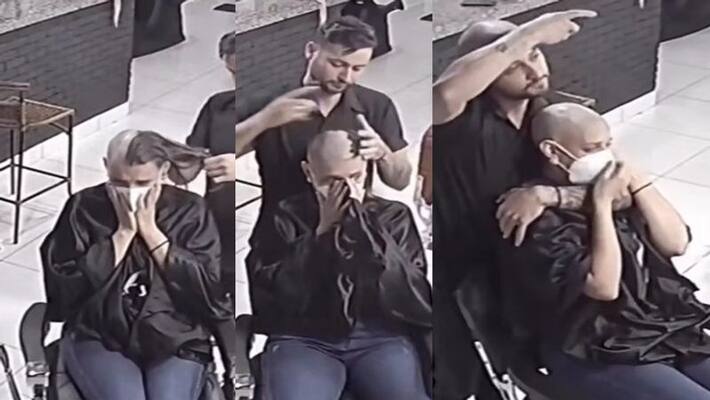 barber shop owner shave his head to support his cancer friend, watch emotional viral video akb barber shop owner shave his head to support his cancer friend, watch emotional viral video akb