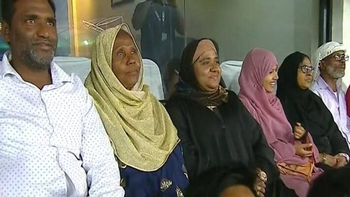 Mohammed Siraj Family Members watching IND vs NZ First ODI Match in Hyderabad Mohammed Siraj Family Members watching IND vs NZ First ODI Match in Hyderabad
