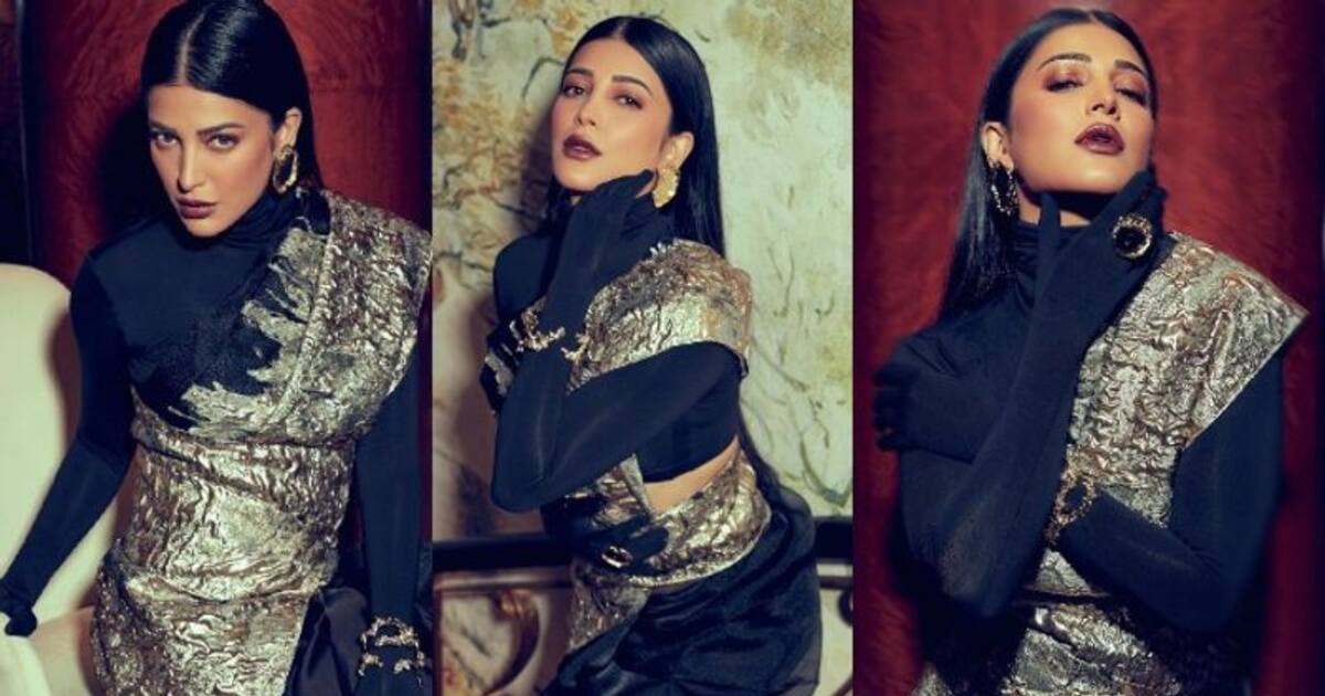 டபுள் சந்தோஷத்தில் இருக்கும் ஸ்ருதிஹாசன்... ஸ்டைலிஷ் தமிழச்சியாக மாறி நடத்திய வேறலெவல் போட்டோஷூட் வைரல்