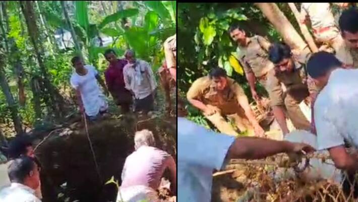Narikuni Fire and Rescue Force rescued the goat that fell into the well Narikuni Fire and Rescue Force rescued the goat that fell into the well