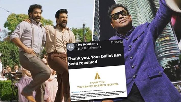 AR Rahman votes for Oscars 2023 nominations, fans wonder it might be for RRR song 'Naatu Naatu' vma AR Rahman votes for Oscars 2023 nominations, fans wonder it might be for RRR song 'Naatu Naatu' vma