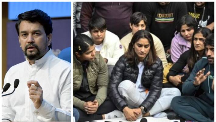 Anurag Thakur unhappy with wrestlers behaviour unlikely to switch oversight committee san Anurag Thakur unhappy with wrestlers behaviour unlikely to switch oversight committee san