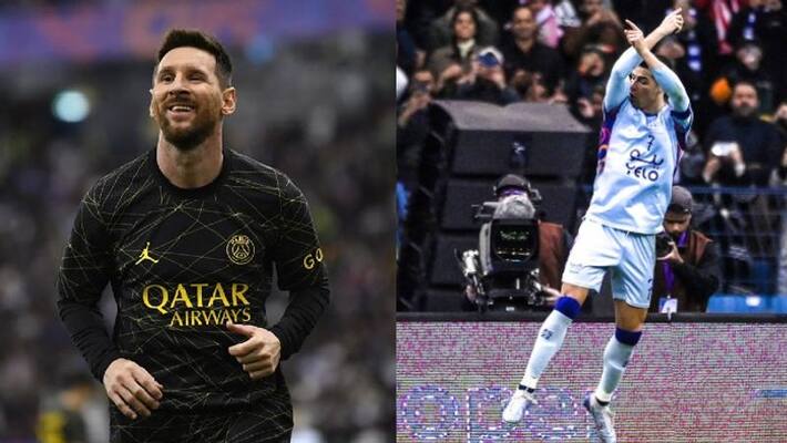 football PSG beat Riyadh XI 5-4: Fans witness Messi magic, Ronaldo's Siuu, red card, Mbappe penalty & more in thriller snt football PSG beat Riyadh XI 5-4: Fans witness Messi magic, Ronaldo's Siuu, red card, Mbappe penalty & more in thriller snt