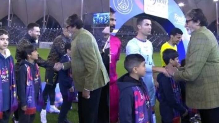 amitabh bachchan meets lionel messi cristiano ronaldo kylian mbappe neymar video amitabh bachchan meets lionel messi cristiano ronaldo kylian mbappe neymar video