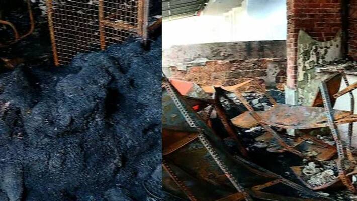Chappal company caught fire in Kochi Chappal company caught fire in Kochi