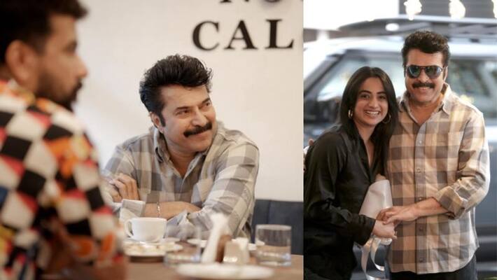 mammootty visited cafe by namitha pramod pics mammootty visited cafe by namitha pramod pics